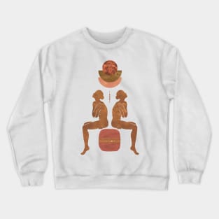 Astro Celestial Feminine Stylish Collage Prints Crewneck Sweatshirt